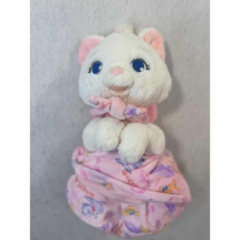 Disney Parks Disney Babies "Marie" Plush Stuffed Animal With Blanket & Bow